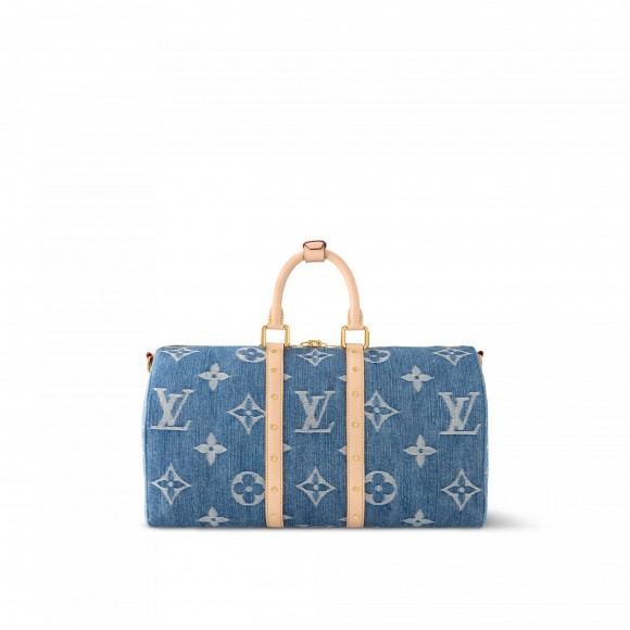 l**is V*t*n m24315 keepall bandoulière 45 denim blue