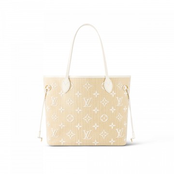 Louis Vuitton M22839 Neverfull MM Lotus Cotton White Beige Louis Vuitton M22839 Neverfull MM Lotus Cotton White Beige