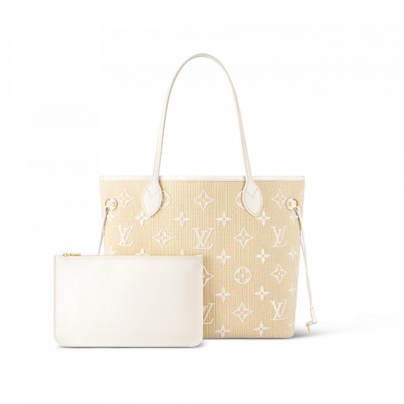 l**is V*t*n m22839 neverfull mm lotus cotton white beige