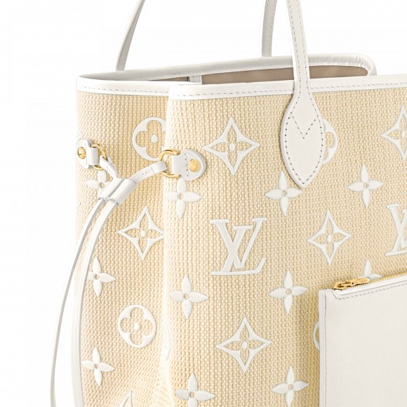 l**is V*t*n m22839 neverfull mm lotus cotton white beige