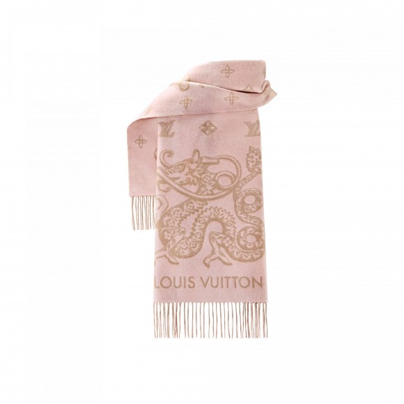 l**is V*t*n m79543 pink precious dragon reykjavik scarf