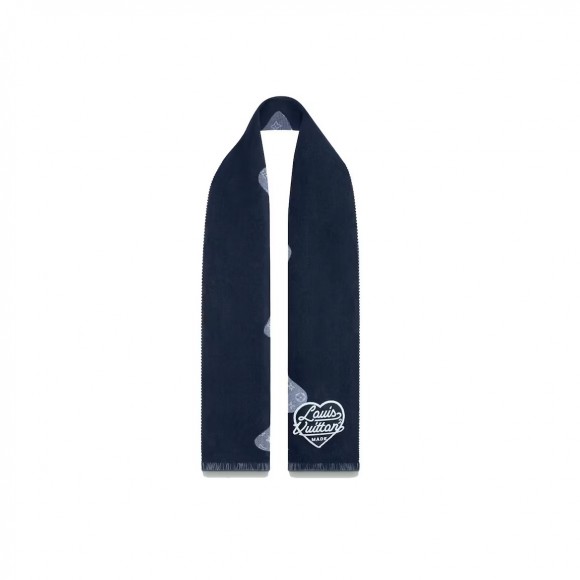 l**is V*t*n x nigo mp3255 monogram drip blue scarf