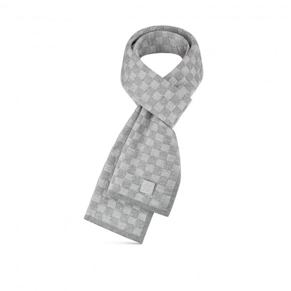 l**is V*t*n light grey m77989 néo petit damier scarf