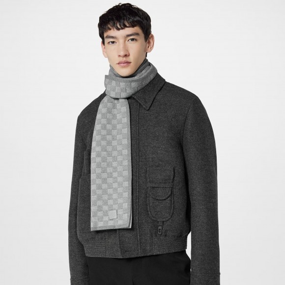 l**is V*t*n light grey m77989 néo petit damier scarf