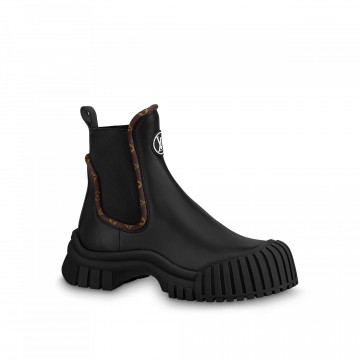 Louis Vuitton LV Ruby Flat Ankle Boot Black 1AB0FK Louis Vuitton LV Ruby Flat Ankle Boot Black 1AB0FK