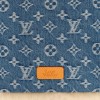 Louis Vuitton MP2703 Blue Shearling Denim Scarf