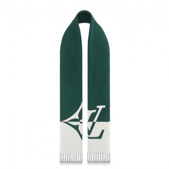 l**is V*t*n dark green m79139 graphic dual scarf