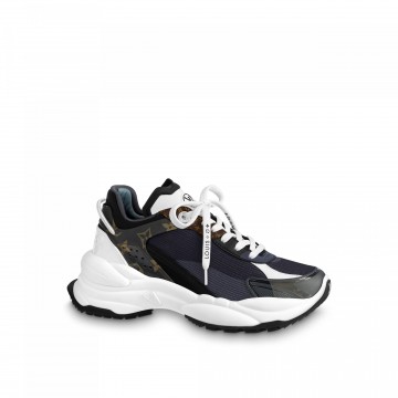Louis Vuitton LV Run 55 Sneaker Monogram Flowers Black 1AAP5D Louis Vuitton LV Run 55 Sneaker Monogram Flowers Black 1AAP5D