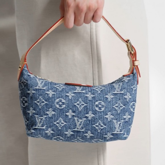 l**is V*t*n m82949 hills pochette denim blue