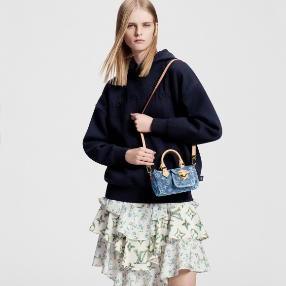 Louis Vuitton M82950 Nano Speedy Denim Blue Louis Vuitton M82950 Nano Speedy Denim Blue