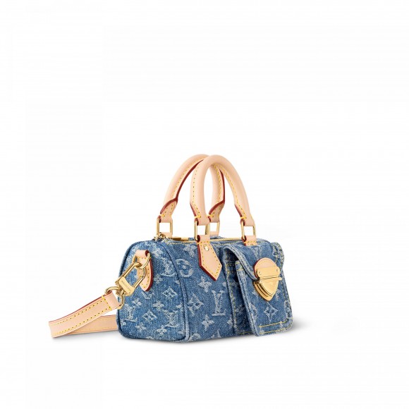Louis Vuitton M82950 Nano Speedy Denim Blue Louis Vuitton M82950 Nano Speedy Denim Blue