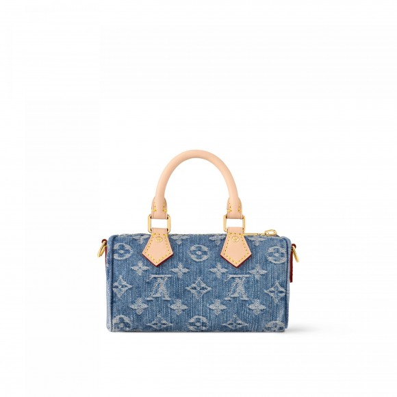 Louis Vuitton M82950 Nano Speedy Denim Blue Louis Vuitton M82950 Nano Speedy Denim Blue