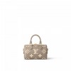 Louis Vuitton M46575 Speedy Bandoulière 20 Bicolor Monogram Empreinte Leather Tourterelle Gray