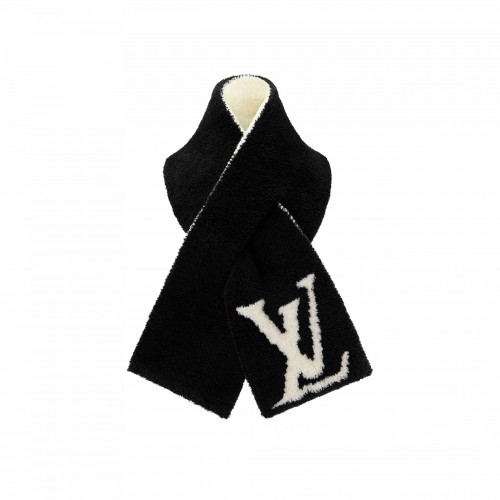 Louis Vuitton M79399 Comfy Black White Scarf Louis Vuitton M79399 Comfy Black White Scarf