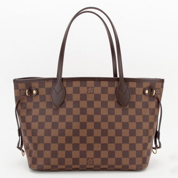 l**is V*t*n n51109 neverfull pm shoulder bag damier ebene canvas