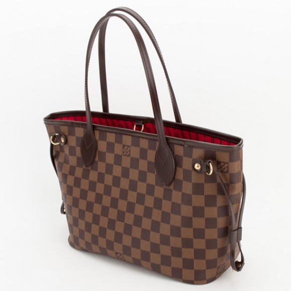 l**is V*t*n n51109 neverfull pm shoulder bag damier ebene canvas