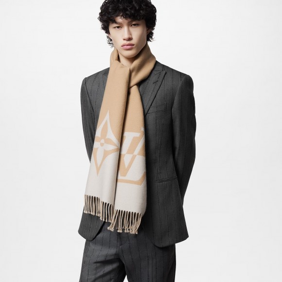 l**is V*t*n beige m79098 graphic dual scarf