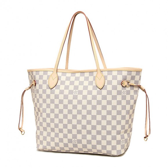 l**is V*t*n n51108 neverfull gm shoulder bag damier azur canvas