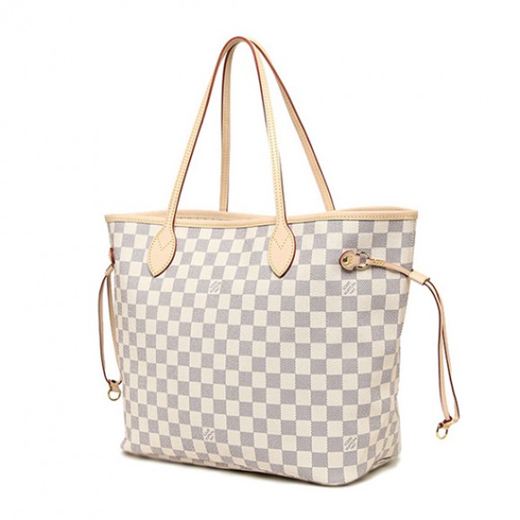 l**is V*t*n n51108 neverfull gm shoulder bag damier azur canvas