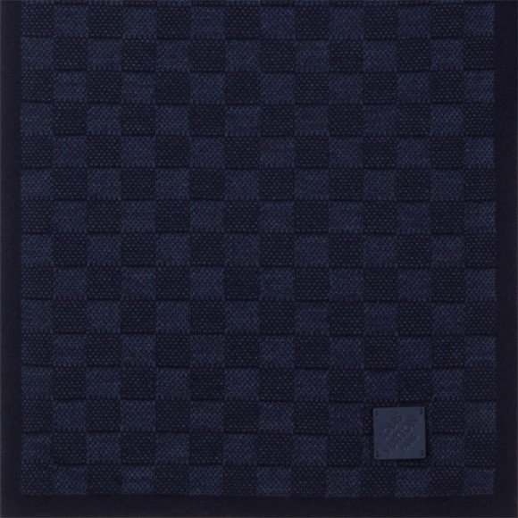 l**is V*t*n navy m77987 néo petit damier scarf