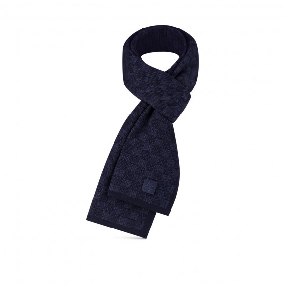 l**is V*t*n navy m77987 néo petit damier scarf