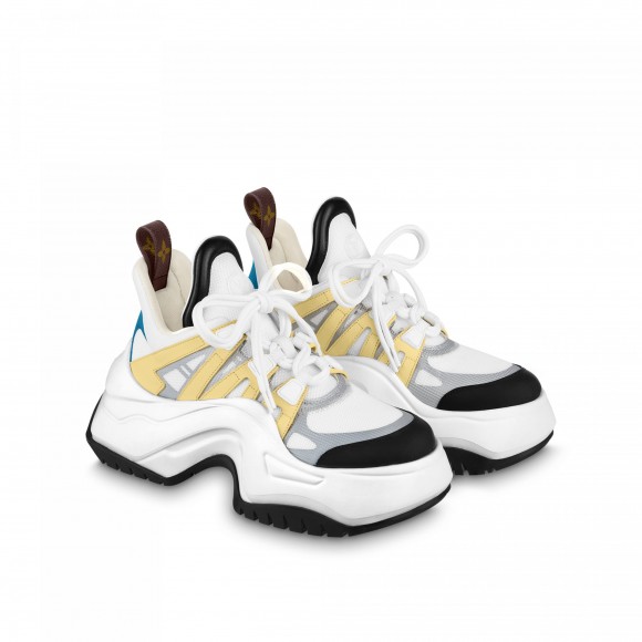 l**is V*t*n lv archlight 2.0 platform sneaker white yellow 1abiie