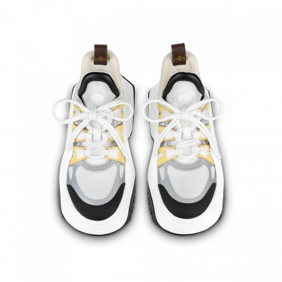 l**is V*t*n lv archlight 2.0 platform sneaker white yellow 1abiie