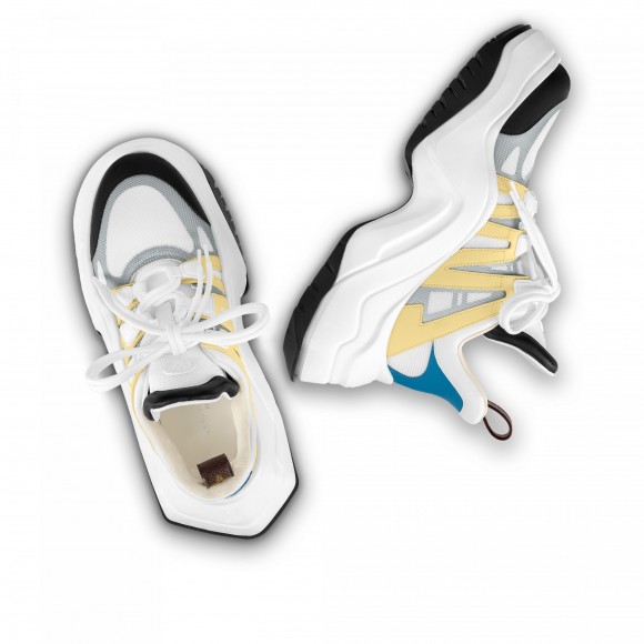 l**is V*t*n lv archlight 2.0 platform sneaker white yellow 1abiie