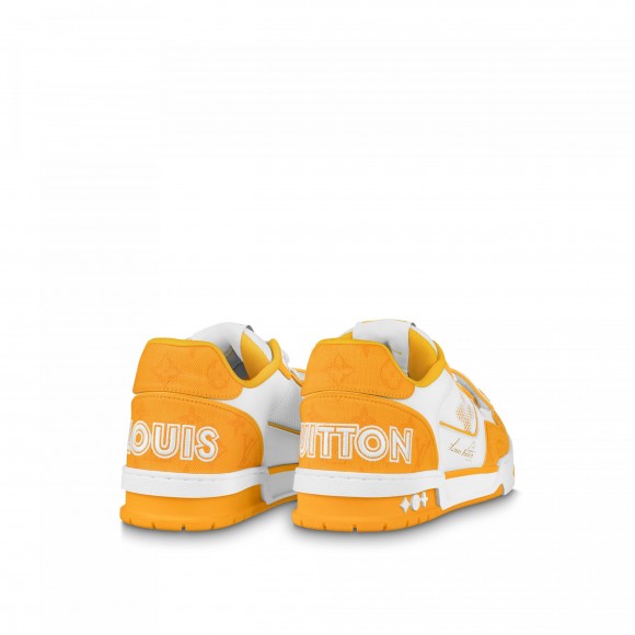 l**is V*t*n lv trainer sneaker velcro strap monogram denim yellow 1a9zd4