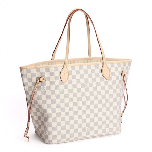 l**is V*t*n n51107 neverfull mm shoulder bag damier azur canvas