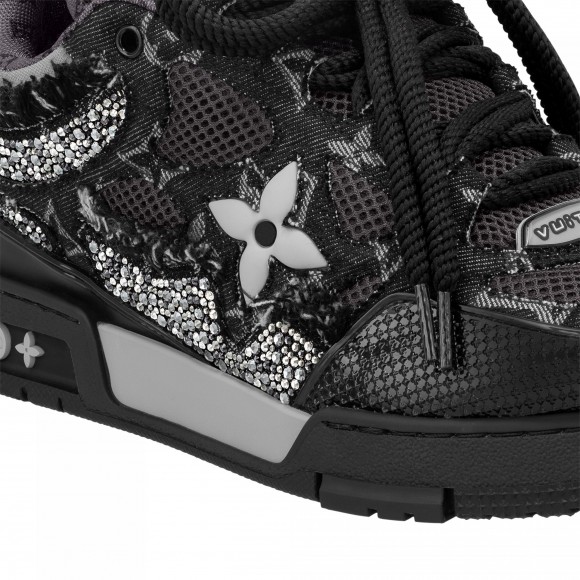 l**is V*t*n lv skate sneaker swarovski crystals monogram denim black 1abmhz