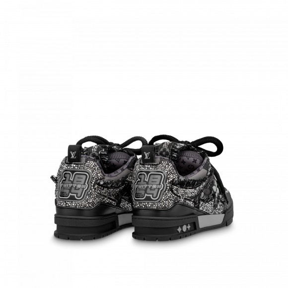 l**is V*t*n lv skate sneaker swarovski crystals monogram denim black 1abmhz