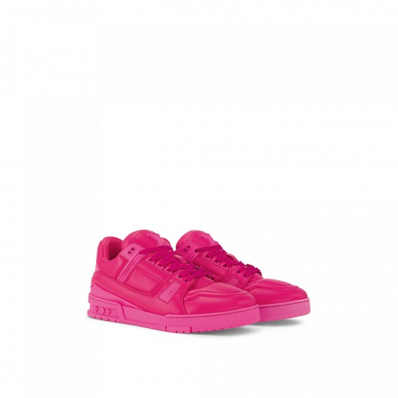 l**is V*t*n lv trainer sneaker calf leather fuchsia 1ac5cb