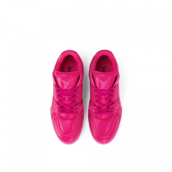 l**is V*t*n lv trainer sneaker calf leather fuchsia 1ac5cb