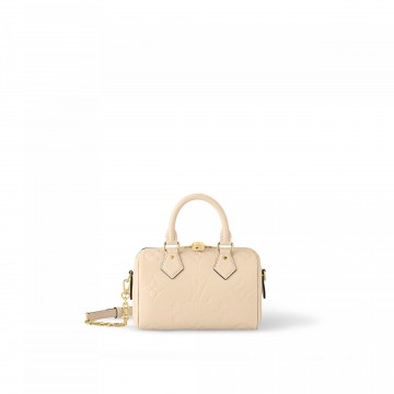 Louis Vuitton M58954 Speedy Bandoulière 20 Monogram Empreinte Leather Crème Beige