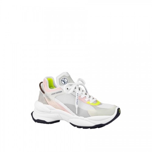 Louis Vuitton LV Run 55 Sneaker Monogram Flower Bordeaux Grey Light Pink White 1A9H67