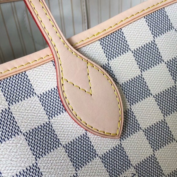 l**is V*t*n damier azur canvas neverfull gm n41360