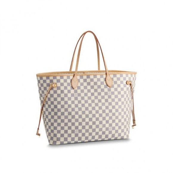 l**is V*t*n damier azur canvas neverfull gm n41360