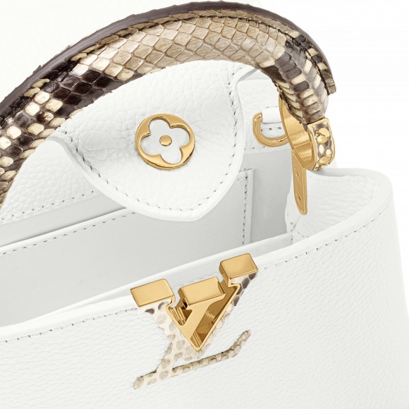 l**is V*t*n n98477 capucines mini python snow white