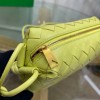 Bottega Veneta Loop Mini Bag In Kiwi Intrecciato Lambskin