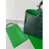 Bottega Veneta Arco Medium Tote In Green Intrecciato Lambskin