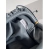 Bottega Veneta Mini Pouch with Strap in Thunder Intrecciato Lambskin