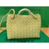 Bottega Veneta Small Andiamo Bag In Ice Cream Intrecciato Lambskin