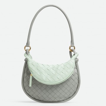 Bottega Veneta Gemelli Small Bag in Grey/Glacier Intrecciato Lambskin Bottega Veneta Gemelli Small Bag in Grey/Glacier Intrecciato Lambskin