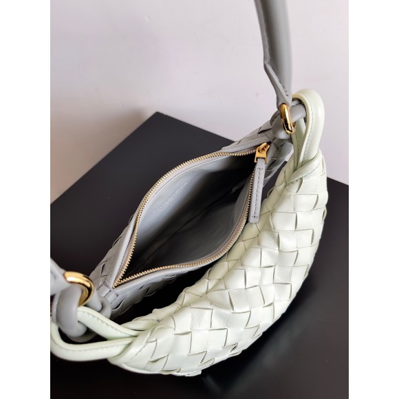 Bo*te*ga ve*ne*ta gemelli small bag in grey/glacier intrecciato lambskin