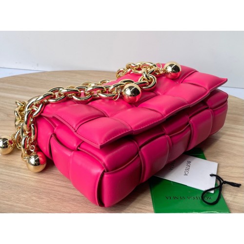 Bottega Veneta Chain Cassette Bag In Lollipop Intrecciato Lambskin