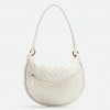 Bottega Veneta Gemelli Small Bag in White Intrecciato Lambskin