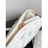 Bottega Veneta Gemelli Small Bag in White Intrecciato Lambskin