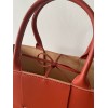 Bottega Veneta Arco Small Tote In Maple Intrecciato Lambskin