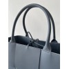 Bottega Veneta Arco Medium Tote In Thunder Intrecciato Lambskin